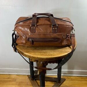 Oran genuine leather duffel sports travel unisex bag